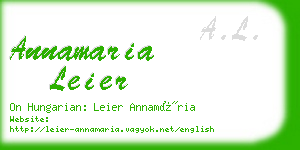 annamaria leier business card